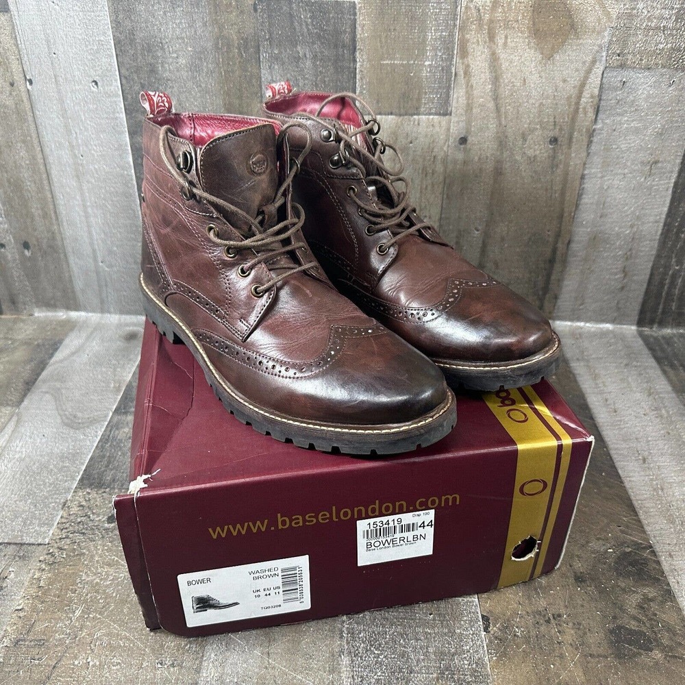 Base London‎ Washed Brown Bower Boots Size 11 Dress Business Casual